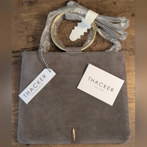 NWT Thacker Le Pouch Leather Suede Crossbody Bag - Picture 4 of 9